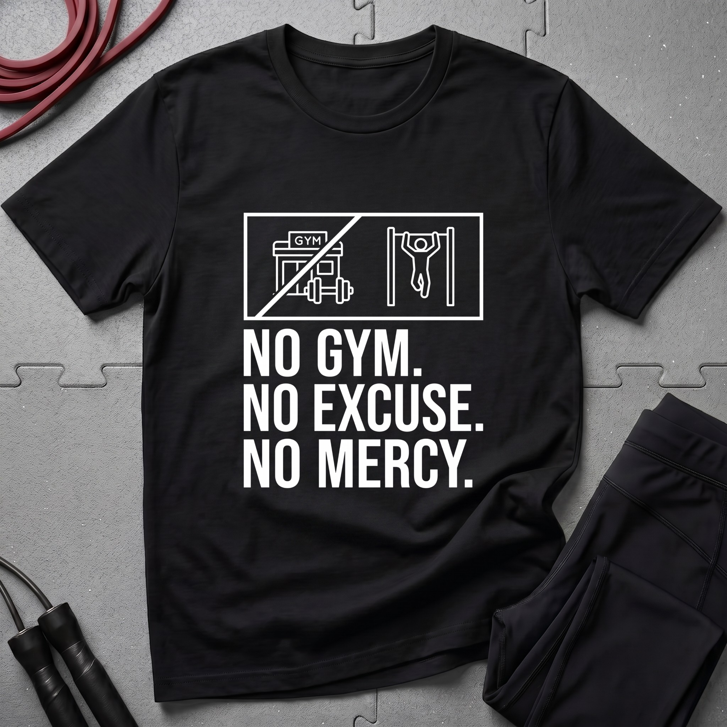 No Gym No Excuses No Mercy T-Shirt