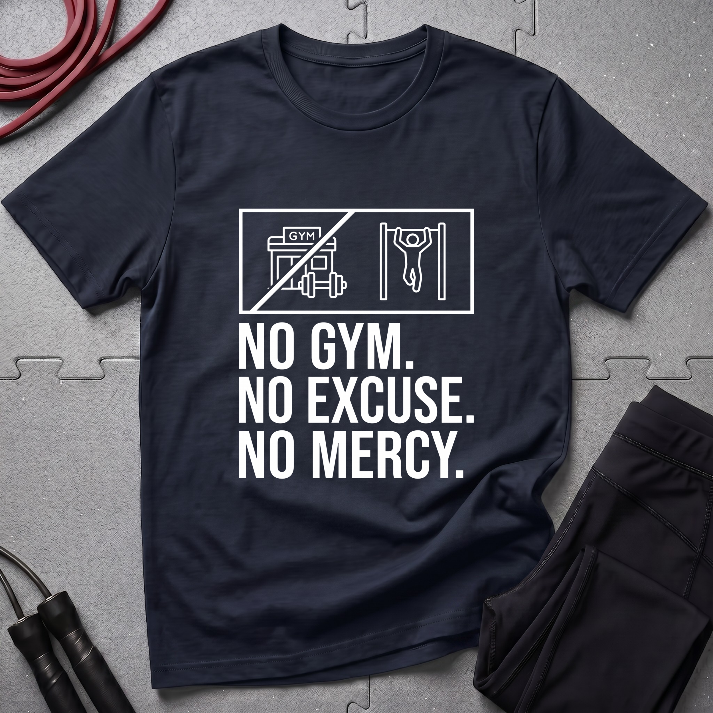 No Gym No Excuses No Mercy T-Shirt